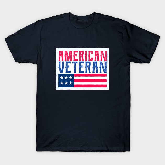 American Veteran - Retro design T-Shirt by TompasCreations